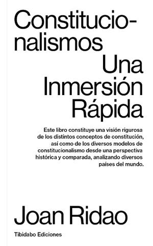 CONSTITUCIONALISMOS | 9788413478364 | RIDAO MARTÍN, JOAN | Llibreria Aqualata | Comprar libros en catalán y castellano online | Comprar libros Igualada