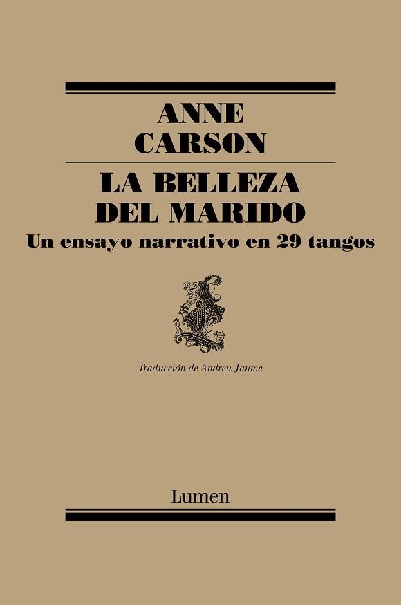 BELLEZA DEL MARIDO, LA | 9788426407184 | CARSON, ANNE | Llibreria Aqualata | Comprar libros en catalán y castellano online | Comprar libros Igualada