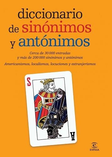 DICCIONARIO DE SINÓNIMOS Y ANTÓNIMOS | 9788467007510 | ESPASA CALPE | Llibreria Aqualata | Comprar libros en catalán y castellano online | Comprar libros Igualada