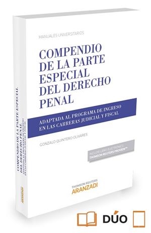 COMPENDIO DE LA PARTE ESPECIAL DEL DERECHO PENAL (PAPEL + E-BOOK) | 9788490999110 | QUINTERO OLIVARES, GONZALO | Llibreria Aqualata | Comprar libros en catalán y castellano online | Comprar libros Igualada
