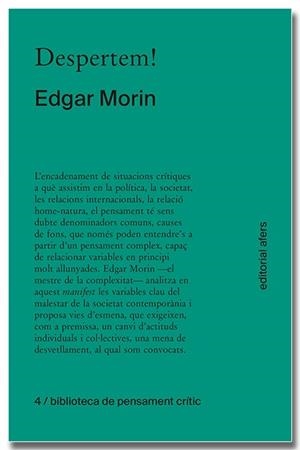 DESPERTEM! | 9788418618406 | MORIN, EDGAR | Llibreria Aqualata | Comprar libros en catalán y castellano online | Comprar libros Igualada