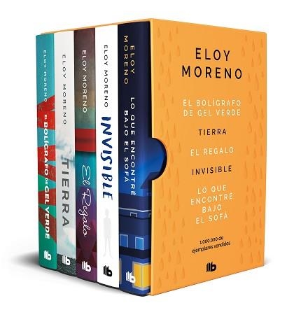 ESTUCHE ELOY MORENO. EL BOLÍGRAFO DE GEL VERDE / TIERRA / EL REGALO / INVISIBLE / LO QUE ENCONTRÉ BAJO EL SOFÁ) | 9788413145082 | MORENO, ELOY | Llibreria Aqualata | Comprar libros en catalán y castellano online | Comprar libros Igualada