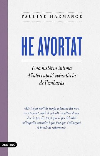 HE AVORTAT | 9788497103442 | HARMANGE, PAULINE | Llibreria Aqualata | Comprar libros en catalán y castellano online | Comprar libros Igualada