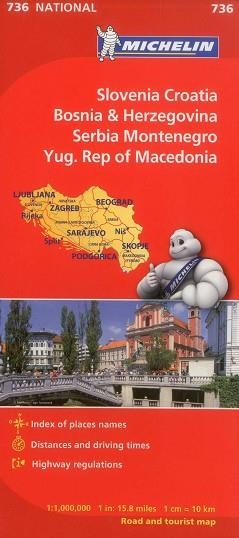 ESLOVENIA, CROACIA, BOSNIA Y HERZEGOVINA, SERBIA-MONTENEGRO, NORTE DE MACEDONIA MAPA 736 1.1000000 | 9782067171947 | AA.VV. | Llibreria Aqualata | Comprar libros en catalán y castellano online | Comprar libros Igualada