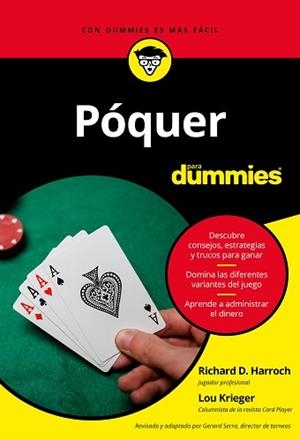 PÓQUER PARA DUMMIES | 9788432905551 | HARROCH, RICHARD D. / KRIEGER, LOU | Llibreria Aqualata | Comprar libros en catalán y castellano online | Comprar libros Igualada