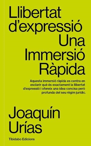 LLIBERTAT D'EXPRESSIÓ | 9788419683663 | URÍAS, JOAQUÍN | Llibreria Aqualata | Comprar libros en catalán y castellano online | Comprar libros Igualada