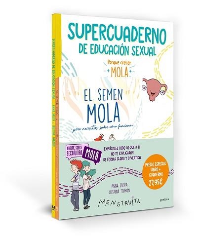 PACK APRENDE CON MENSTRUITA (EL SEMEN MOLA + SUPERCUADERNO DE EDUCACIÓN SEXUAL) | 9788419975058 | SALVIA, ANNA | Llibreria Aqualata | Comprar libros en catalán y castellano online | Comprar libros Igualada