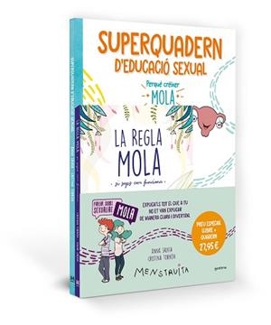 PACK APRÈN AMB MENSTRUITA (LA REGLA MOLA + SUPERQUADERN D'EDUCACIÓ SEXUAL) | 9788419975065 | SALVIA, ANNA | Llibreria Aqualata | Comprar llibres en català i castellà online | Comprar llibres Igualada