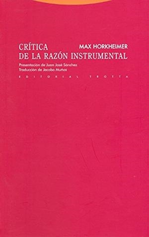 CRITICA DE LA RAZÓN INSTRUMENTAL | 9788498791525 | HORKHEIMER MAX | Llibreria Aqualata | Comprar llibres en català i castellà online | Comprar llibres Igualada