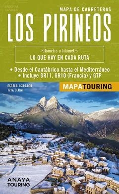 PIRINEOS, MAPA DE LOS (1:340.000) -  (DESPLEGABLE) | 9788491587682 | ANAYA TOURING | Llibreria Aqualata | Comprar llibres en català i castellà online | Comprar llibres Igualada