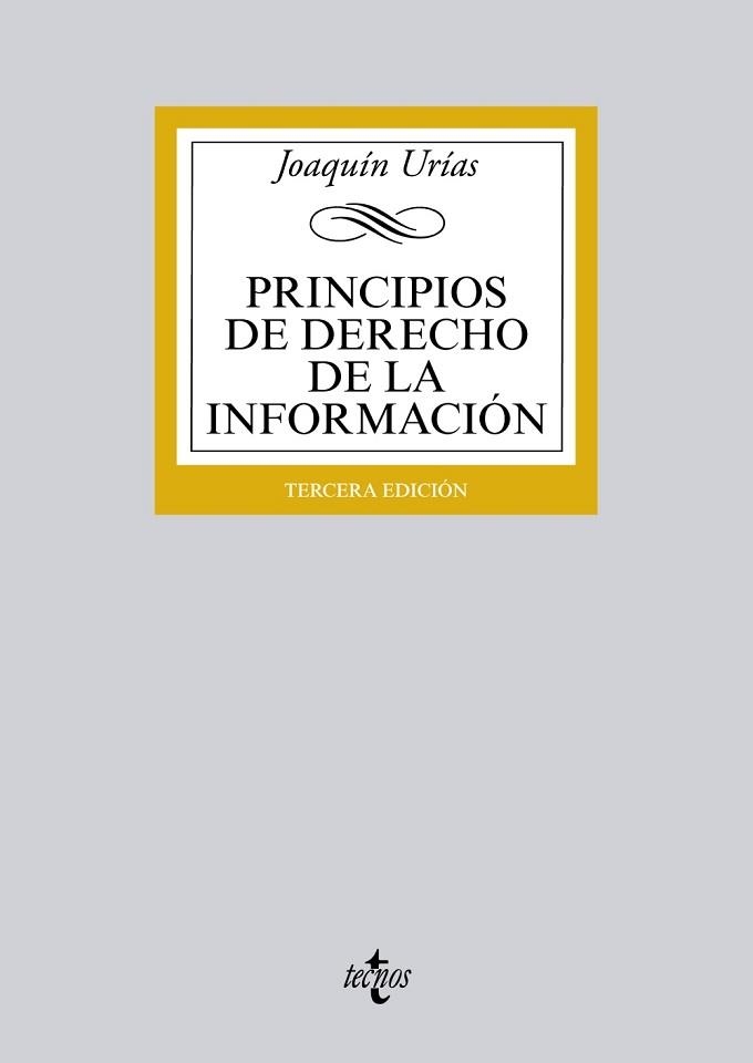 PRINCIPIOS DE DERECHO DE LA INFORMACIÓN | 9788430963003 | URÍAS, JOAQUÍN | Llibreria Aqualata | Comprar libros en catalán y castellano online | Comprar libros Igualada