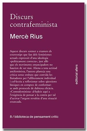 DISCURS CONTRAFEMINISTA | 9788418618758 | RIUS SANTAMARIA, MERCÈ | Llibreria Aqualata | Comprar libros en catalán y castellano online | Comprar libros Igualada