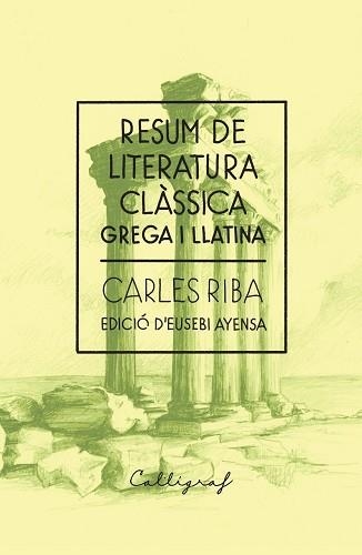 RESUM DE LITERATURA CLÀSSICA | 9788412759327 | RIBA I BRACONS, CARLES | Llibreria Aqualata | Comprar libros en catalán y castellano online | Comprar libros Igualada