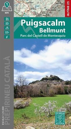 PUIGSACALM, BELLMUNT. PARC DEL CASTELL DE MONTESQUIU (ESCALA 1:25 000) | 9788470111280 | Llibreria Aqualata | Comprar libros en catalán y castellano online | Comprar libros Igualada