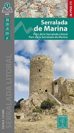 SERRALADA DE MARINA (ESCALA 1:25 000) | 9788470111389 | Llibreria Aqualata | Comprar libros en catalán y castellano online | Comprar libros Igualada