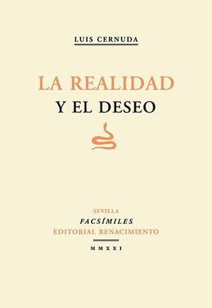 REALIDAD Y EL DESEO, LA | 9788418387753 | CERNUDA, LUIS | Llibreria Aqualata | Comprar libros en catalán y castellano online | Comprar libros Igualada