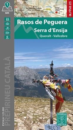 RASOS DE PEGUERA. SERRA D'ENSIJA. QUERAL I VALL CEBRE (ESCALA 1:25000) | 9788470111532 | Llibreria Aqualata | Comprar libros en catalán y castellano online | Comprar libros Igualada