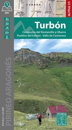 TURBÓN- ALTO VALLE DE ISÁBENA (MAPA ALPINA 25. ESCALA 1:25 000) | 9788470111815 | Llibreria Aqualata | Comprar libros en catalán y castellano online | Comprar libros Igualada