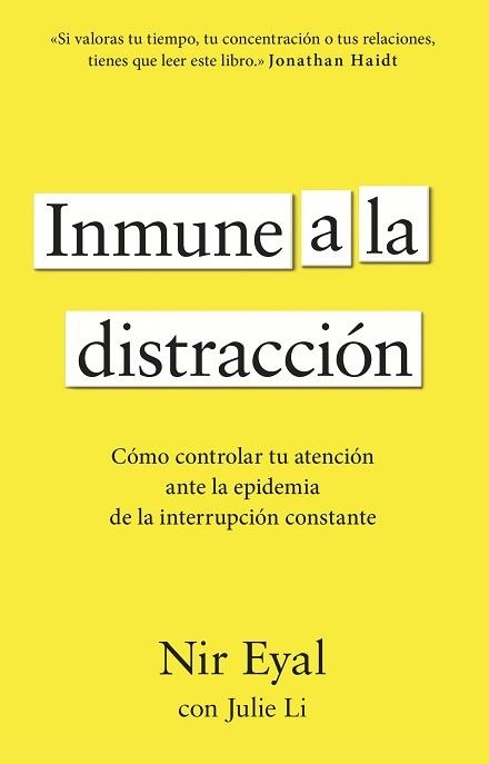 INMUNE A LA DISTRACCIÓN | 9788411003933 | EYAL, NIR | Llibreria Aqualata | Comprar libros en catalán y castellano online | Comprar libros Igualada