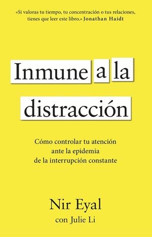 INMUNE A LA DISTRACCIÓN | 9788411003933 | EYAL, NIR | Llibreria Aqualata | Comprar llibres en català i castellà online | Comprar llibres Igualada