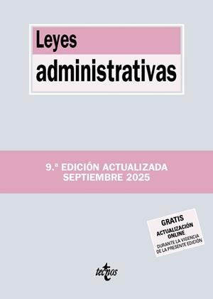 LEYES ADMINISTRATIVAS - SEPTIEMBRE 2025 | 9788430993161 | EDITORIAL TECNOS | Llibreria Aqualata | Comprar llibres en català i castellà online | Comprar llibres Igualada