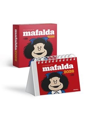 2026 CALENDARIO MAFALDA ESCRITORIO ROJO CON CAJA | 9786316693204 | QUINO | Llibreria Aqualata | Comprar llibres en català i castellà online | Comprar llibres Igualada