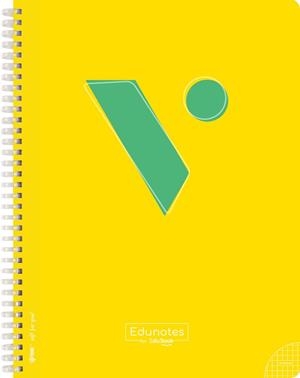 LIBRETA EDUNOTES A4 ESPIRAL AMARILLA 80 HOJAS CUADRICULA 4X4  CON QR A CONTENIDO | 9788410962545 | AAVV | Llibreria Aqualata | Comprar llibres en català i castellà online | Comprar llibres Igualada