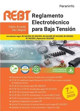 REGLAMENTO ELECTROTÉCNICO PARA BAJA TENSIÓN. REBT  7.ª EDICIÓN 2025 | 9788428373531 | ALCALDE SAN MIGUEL, PABLO | Llibreria Aqualata | Comprar llibres en català i castellà online | Comprar llibres Igualada