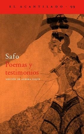 POEMAS Y TESTIMONIOS | 9788417346881 | SAFO | Llibreria Aqualata | Comprar llibres en català i castellà online | Comprar llibres Igualada