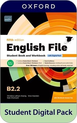 ENGLISH FILE 5TH EDITION B2.2. STUDENT'S BOOK AND WORKBOOK AND DIGITAL WITH KEY | 9780194144728 | LATHAM-KOENIG, CHRISTINA / OXENDEN, CLIVE / CHOMACKI, KATE | Llibreria Aqualata | Comprar llibres en català i castellà online | Comprar llibres Igualada