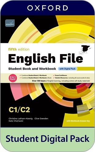 ENGLISH FILE 5TH EDITION C1-C2. STUDENT'S BOOK AND WORKBOOK AND DIGITAL WITH KEY | 9780194146425 | LATHAM-KOENIG, CHRISTINA / OXENDEN, CLIVE / CHOMACKI, KATE | Llibreria Aqualata | Comprar llibres en català i castellà online | Comprar llibres Igualada