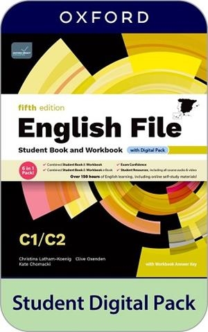 ENGLISH FILE 5TH EDITION C1-C2. STUDENT'S BOOK AND WORKBOOK AND DIGITAL WITH KEY | 9780194146425 | LATHAM-KOENIG, CHRISTINA / OXENDEN, CLIVE / CHOMACKI, KATE | Llibreria Aqualata | Comprar llibres en català i castellà online | Comprar llibres Igualada