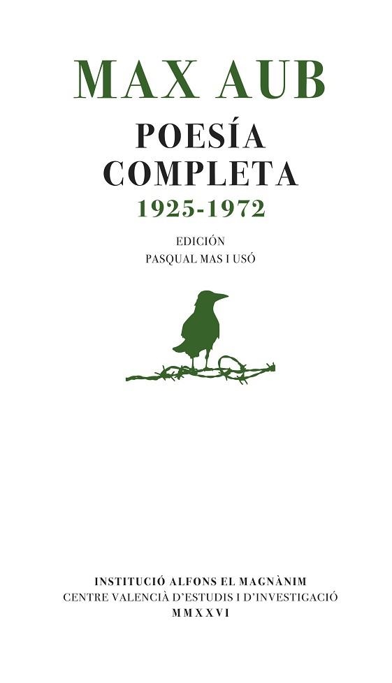 MAX AUB. POESÍA COMPLETA (1925-1972) | 9788411561266 | AUB, MAX | Llibreria Aqualata | Comprar llibres en català i castellà online | Comprar llibres Igualada