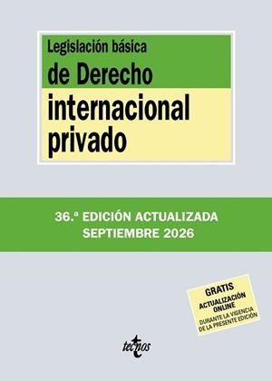 LEGISLACIÓN BÁSICA DE DERECHO INTERNACIONAL PRIVADO 8SETEMBRE 2026) | 9788430994397 | EDITORIAL TECNOS | Llibreria Aqualata | Comprar llibres en català i castellà online | Comprar llibres Igualada
