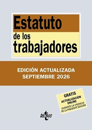 ESTATUTO DE LOS TRABAJADORES (SETEMBRE 2026) | 9788430994427 | EDITORIAL TECNOS | Llibreria Aqualata | Comprar llibres en català i castellà online | Comprar llibres Igualada