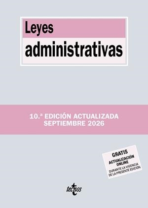 LEYES ADMINISTRATIVAS (SETEMBRE 2026) | 9788430994519 | EDITORIAL TECNOS | Llibreria Aqualata | Comprar llibres en català i castellà online | Comprar llibres Igualada
