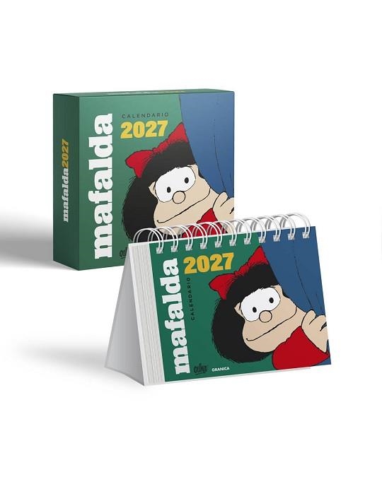 2027 CALENDARIO MAFALDA DE ESCRITORIO VERDE CON CAJA | 9786316693938 | QUINO | Llibreria Aqualata | Comprar llibres en català i castellà online | Comprar llibres Igualada