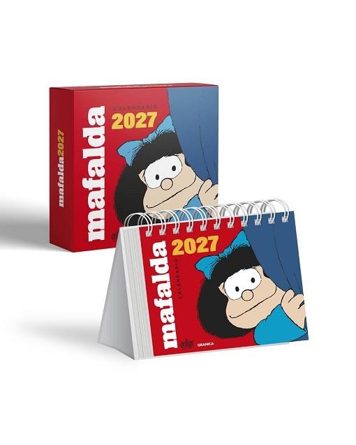 2027 CALENDARIO MAFALDA DE ESCRITORIO ROJO CON CAJA | 9786316693921 | QUINO | Llibreria Aqualata | Comprar llibres en català i castellà online | Comprar llibres Igualada