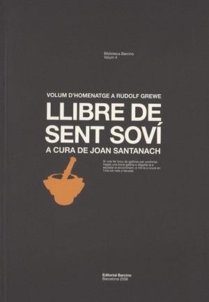 LLIBRE DE SENT SOVI (VOLUM D'HOMENATGE A RUDOLF) | 9788472267213 | Llibreria Aqualata | Comprar llibres en català i castellà online | Comprar llibres Igualada