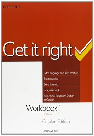 GET IT RIGHT 1R BATX WORKBOOK | 9780194746045 | Llibreria Aqualata | Comprar libros en catalán y castellano online | Comprar libros Igualada