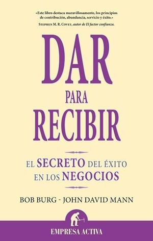 DAR PARA RECIBIR | 9788492452071 | BURG,BOB/DAVID MANN,JOHN | Llibreria Aqualata | Comprar libros en catalán y castellano online | Comprar libros Igualada