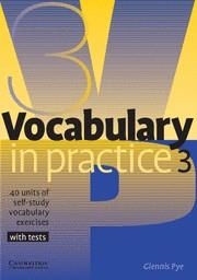 VOCABULARY IN PRACTICE 3 | 9780521753753 | PYE, GLENNIS | Llibreria Aqualata | Comprar libros en catalán y castellano online | Comprar libros Igualada